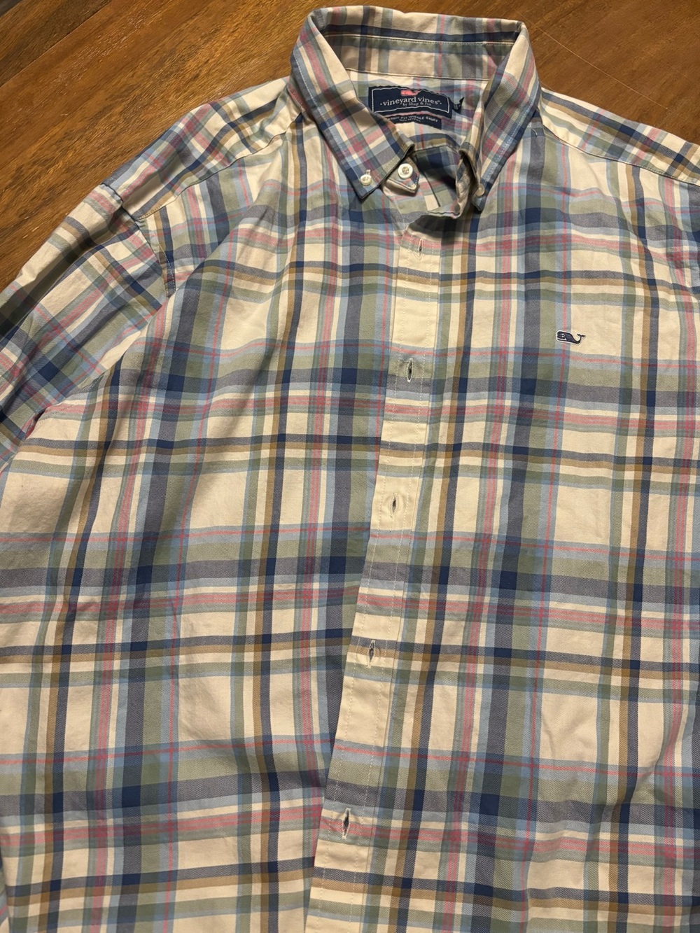 Vineyard Vines Plaid Button-Down Shirt - Blue, Green, Pink